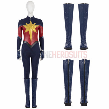 2023 The Marvels Carol Danvers Cosplay Boots Leather Shoes