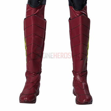 Botas de cosplay The Flash 2023, zapatos de batalla de cuero rojo