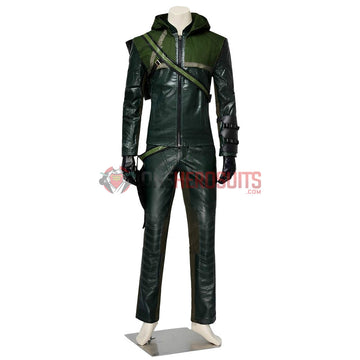 Green Arrow Cosplay Costume Oliver Queen Classic Green Hoodie