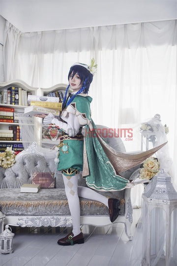 Venti Genshin Impact Cosplay Costume Full Set With Cosplay Boots