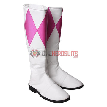 Pterosaur Pink Ranger Cosplay Shoes Mighty Morphin Power Rangers Boots