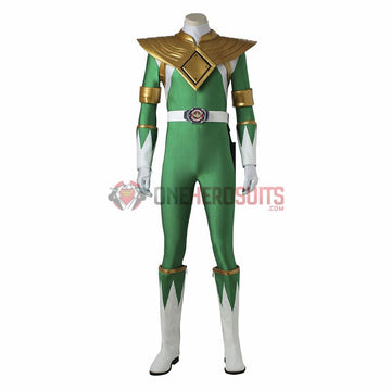 Tommy Oliver Cosplay Boots Green Ranger Spandex Cosplay Shoes
