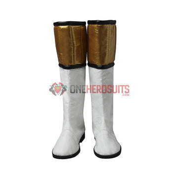 White Ranger Cosplay Shoes Mighty Morphin Power Rangers Boots