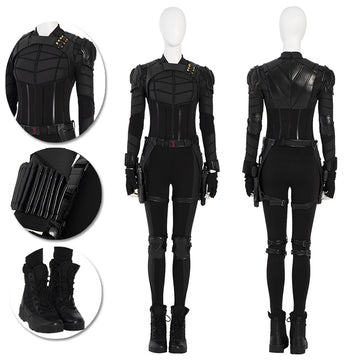 Black Widow 2021 Cosplay Kostüme Yelena Belova Schwarzer Top-Level-Anzug