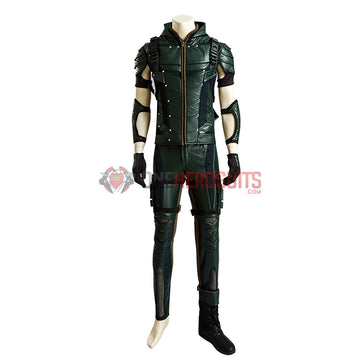 Green Arrow Season 4 Cosplay Costume Oliver Queen Movie Level Cosplay Outfits