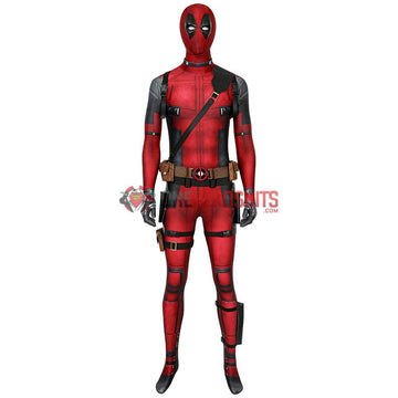 Deadpool Suit 3D Printed Spandex Deadpool Red Cosplay Costume