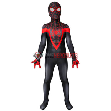 Kids Spider-man Miles Morales PS5 Cosplay Suit Children Halloween Cosplay Jumpsuit