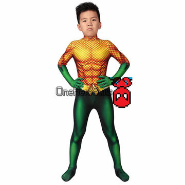 Christmas Gifts For Kids Arthur Curry Cosplay Suit Children Aquaman Cosplay Bodysuit