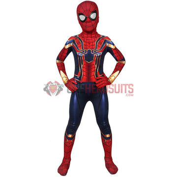 Kids Iron Spider-Man Suit Avengers SuperHero Cosplay Costumes For Children