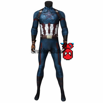 Avengers Captain America Steve Rogers Cosplay Costume 3D Printed BodySuit