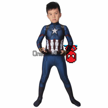 Christmas Gifts For Kids Captain America Endgame Cosplay Costume Children Spandex Cosplay Suit