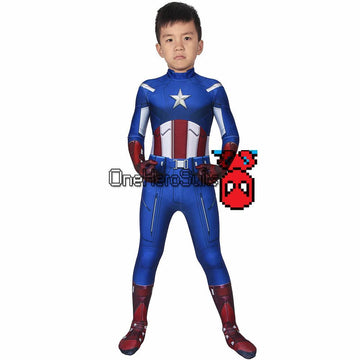 Christmas Gifts For Kids Captain America Classic Cosplay Costume Children Superhero Suits
