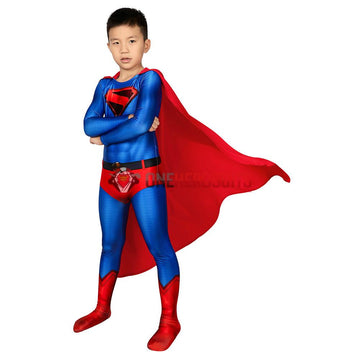 Kids SuperMan Cosplay Suit Children Halloween Costume