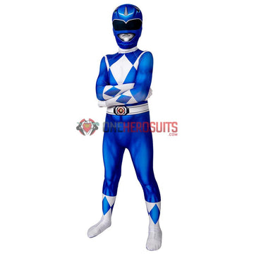 Kids Blue Power Ranger Cosplay Suit Gifts for Children