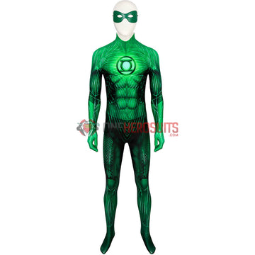 Green Lantern Hal Jordan Cosplay Costume Detail Printed Suit