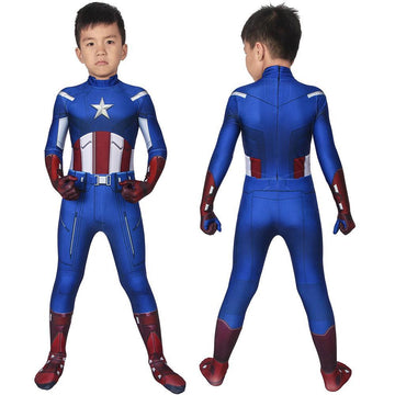 Weihnachtsgeschenke für Kinder: Captain America, klassisches Cosplay-Kostüm für Kinder, Superhelden-Anzüge