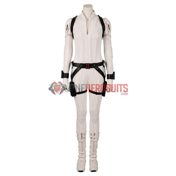 Black Widow 2020 Cosplay Costumes Natasha White Cosplay Suit Movie Level