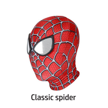 Halloween Spider-man Mask With Half Face Shell Multiple Kinds