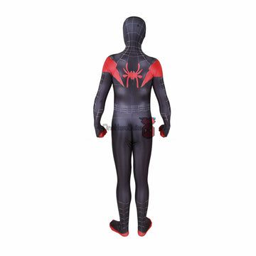 Kids Miles Morales Cosplay Suit Into The Spider Verse Spandex BodySuit