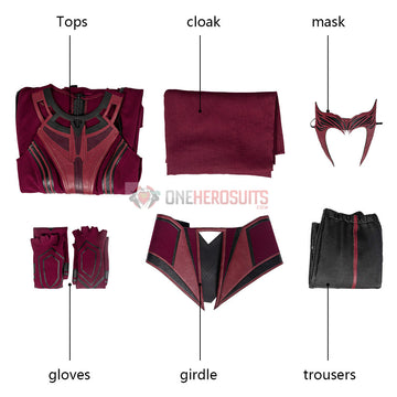 Wandavision Scarlet Witch Outfits Halloween Carnival Suit Cosplay Costume
